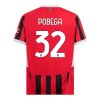 Maillot de Supporter AC Milan Pobega 32 Domicile 2024-25 Pour Homme